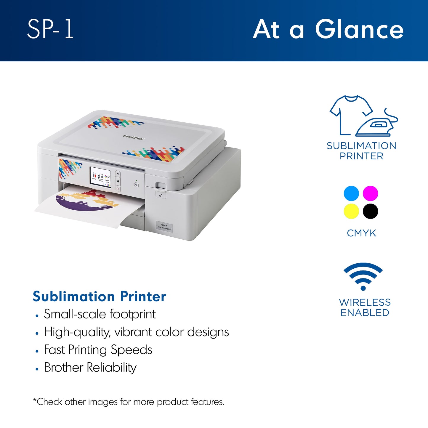 SP1 High-Quality Wireless Sublimation Printer with Paper & Full-Size Inks