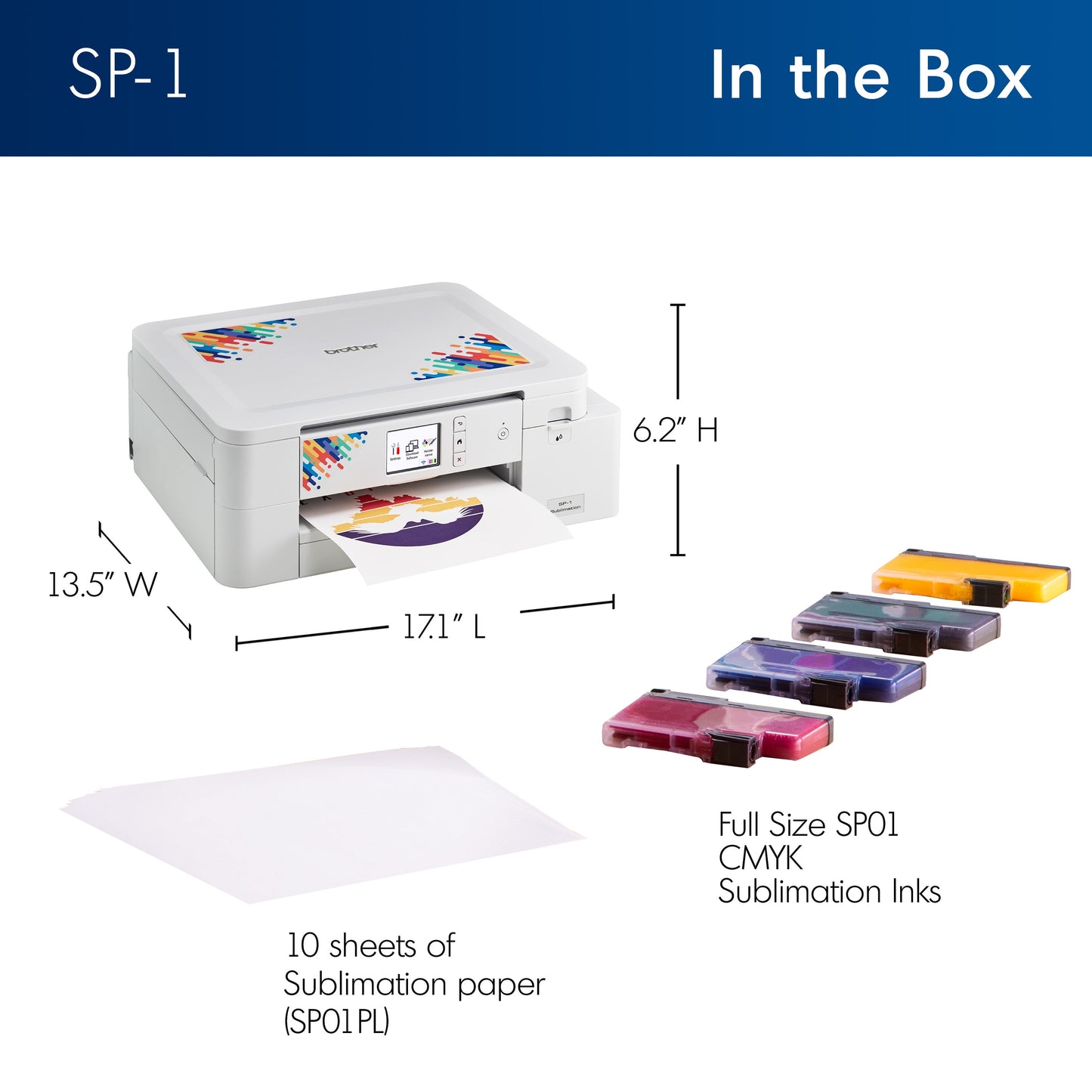 SP1 High-Quality Wireless Sublimation Printer with Paper & Full-Size Inks