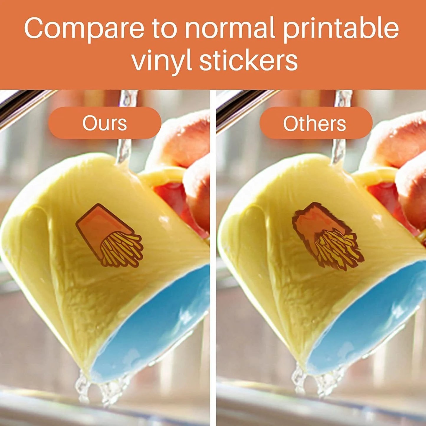 Sublimation Sticker Paper - 20 Pcs 8.5" X 11" Matte Transparent Waterproof Sublimation Stickers(Transparent)