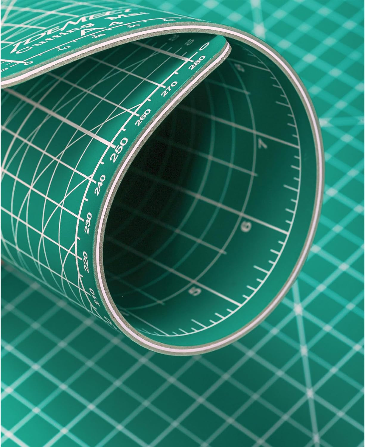 Density-Upgraded 9"X12" Self Healing Cutting Mat, Rotary Sewing Mat for Crafts, 5-Ply Blade Table Protector Cut Board for Fabric Leather Cutting Quilting Modeling Hobby Project, A4, Green