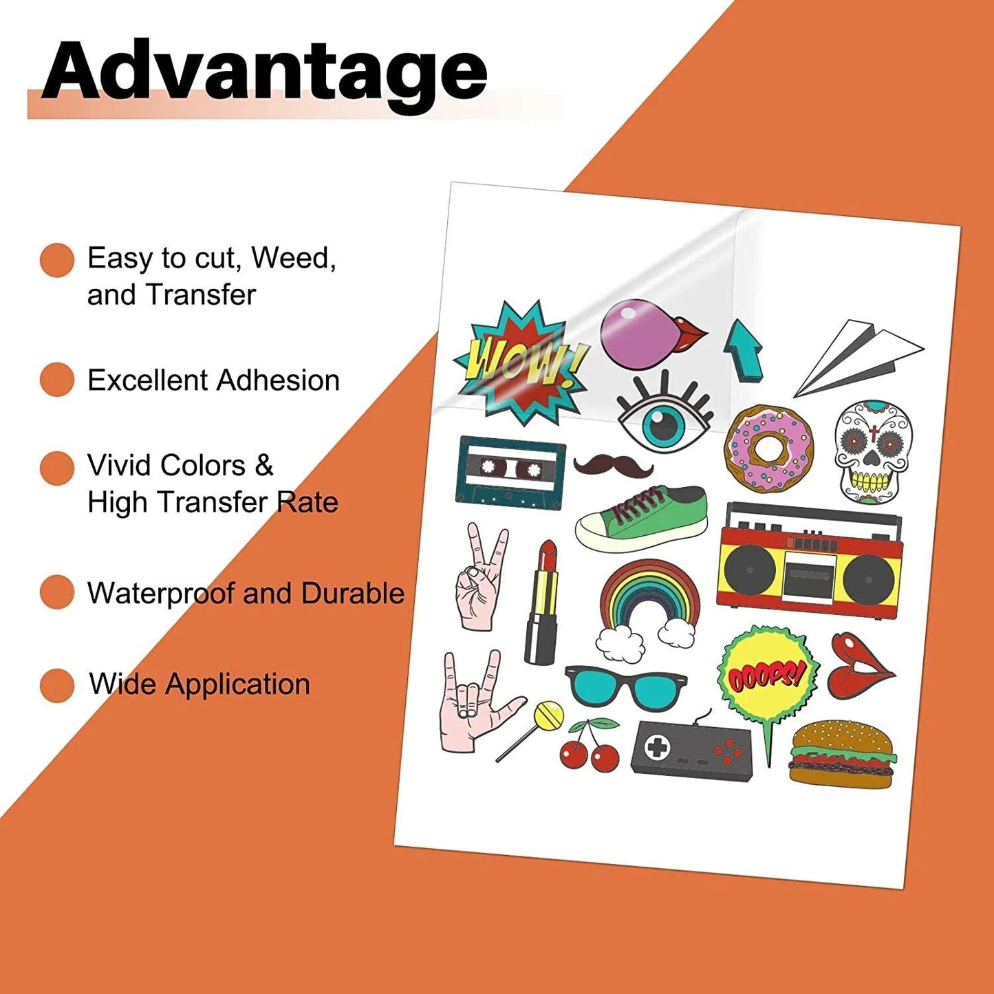 Sublimation Sticker Paper - 20 Pcs 8.5" X 11" Matte Transparent Waterproof Sublimation Stickers(Transparent)