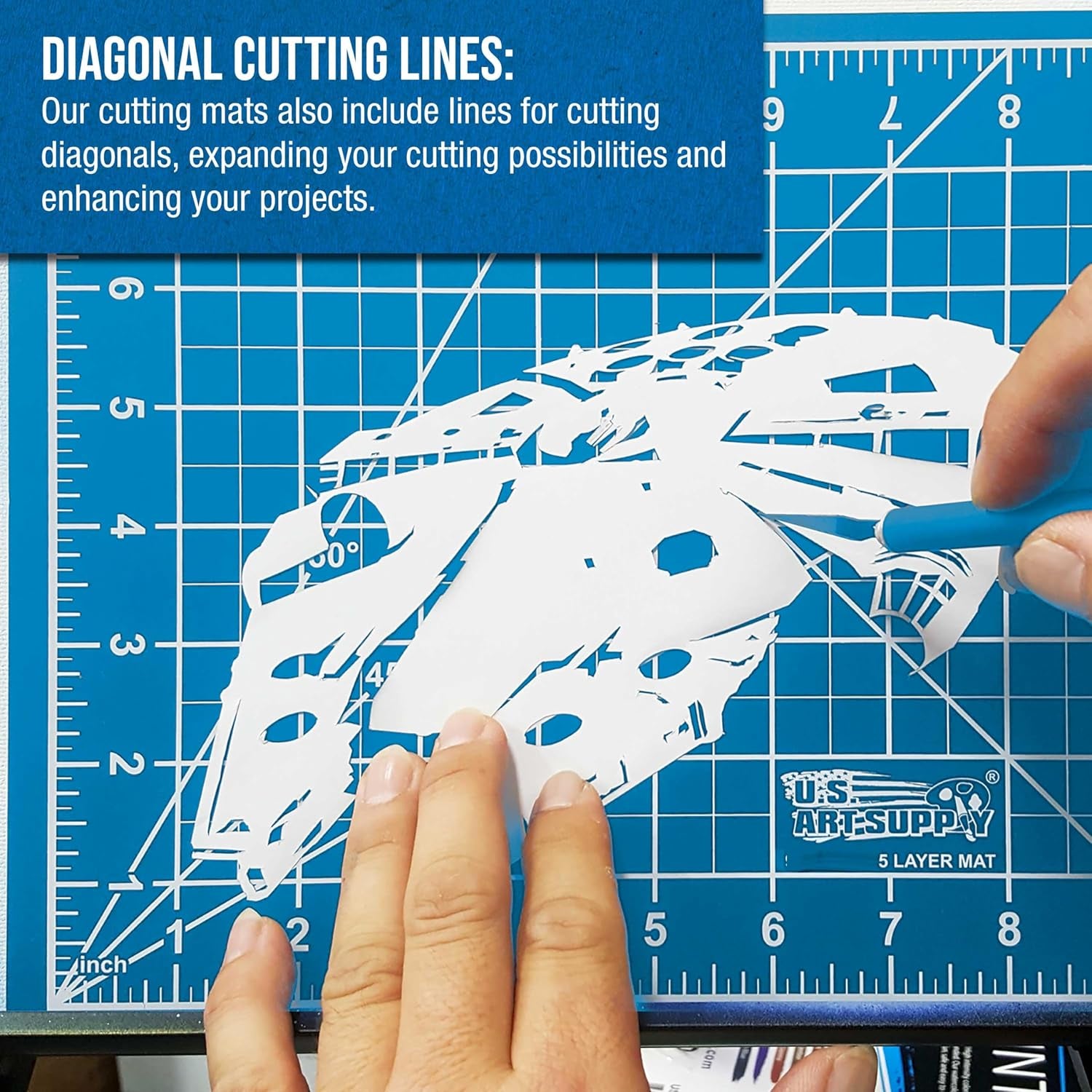 18" X 24" Self-Healing Cutting Mat 5-Ply - Double-Sided Pink/Blue Craft Mat, Non-Slip Cutting Mats for Crafts, Sewing, Quilting, Scrapbooking