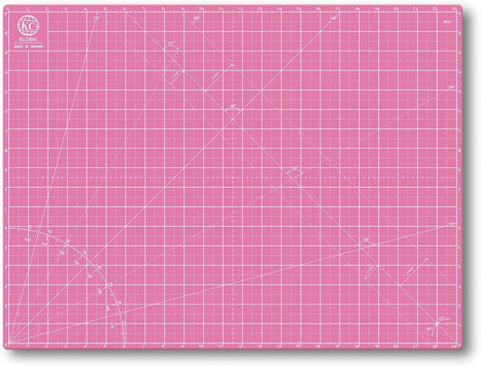 A2 (24"X18") Self-Healing Cutting Mat (Pink) - Sturdy, Reversible, Eco-Friendly, Non-Slip. Premium Desk Mat for Crafters, Quilters, and Hobbyist